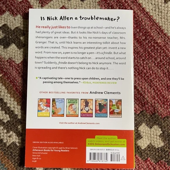 Frindle, by Andrew Clements - Paperback Book - Picture 2 of 5